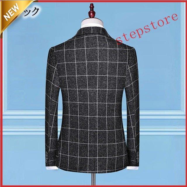 3ピーススーツ メンズ スーツ チェック柄 フォーマルスーツ 3点セット 大きいサイズ ビジネススーツ 面接 就職活動 紳士服 結婚式 宴会 30代