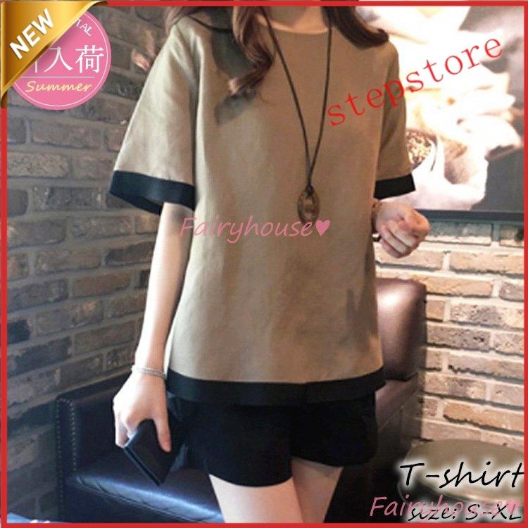 トップス マリナボーダー Tシャツ レディース 40代 夏 オシャレtブラウス 配色tシャツ 半袖トップス リネンtブラウス 大人 通勤 ゆったり Tシャツ カジュアル韓国風 Rhao5rrryb Wrestlesquare Com