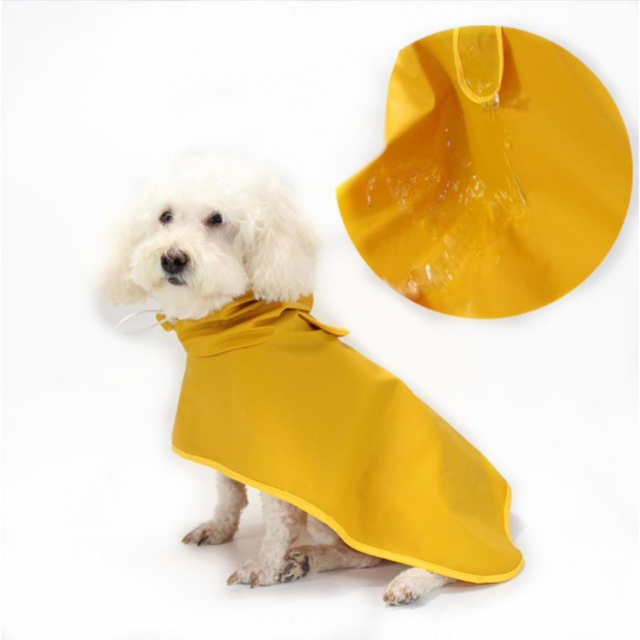 犬用レインコート 犬レインコート ポンチョ型 ドッグウェア 犬カッパ 雨具 腹当て 透明フード付き ダックスフント 雨対策 散歩 6XL~8XL｜stepstore｜05