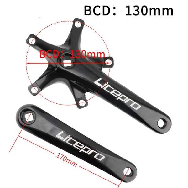 Litepro自転車チェーンRing130BCD 45t 47t 53t 56t 58tバイククランクセット集積シングルチェーンホイールクランクmtbロードバイク部品｜sterham0021｜05