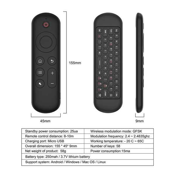Bluetooth 5.0 m5ワイヤレスキーボード 2.4g エアマウス バックライト 音声リモコン コンピューター ラップトップ Android  TVボックス スマートTV｜sterham0021｜04