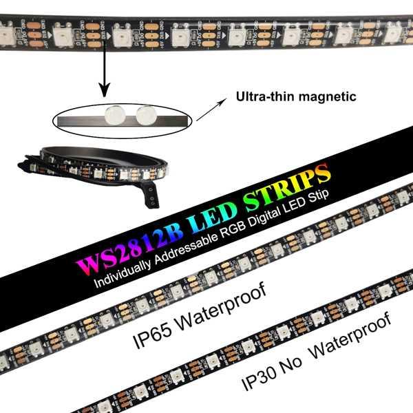 LEDストリップライト フレキシブル rgb 5v アドレス指定可能 ws2812b マザーボード 3ピンヘッダー asus aura sync用｜sterham0021｜06