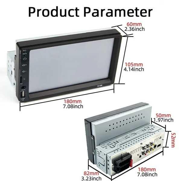 ユニバーサルマルチメディアカーラジオ タッチスクリーン fm 入力 Bluetooth  USB ミラーリンク 7インチ MP5プレーヤー｜sterham0021｜06