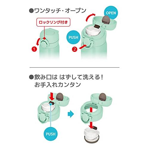 サーモス 水筒 真空断熱ケータイマグ 500ml ミントグラデーション 飲み口外せてお手入れ簡単 軽量タイプ ワンタッチオープン 保温保冷 JNR-502LTD M-G｜sterham0021｜06