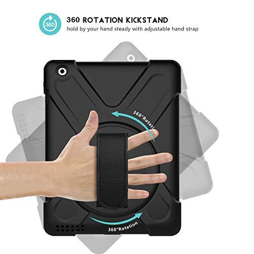 ProCase iPad 2 3 4 (旧モデル) 保護ケース 耐衝撃 バンパーケース 360*回転スタンド機能 調節可能なショルダーストラップ 適用機種： iPad 2/iPad 3 /iPad 4 -｜sterham0021｜03