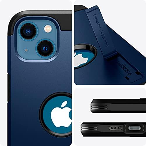 Spigen iPhone13 用 ケース 3層構造 スタンド付き 米軍MIL規格取得 カメラ保護 傷防止 衝撃吸収 ワイヤレス充電対応 タフ・アーマー ACS03541 (ネイビー・ブルー｜sterham0021｜07