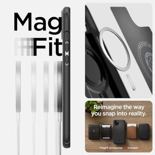 Spigen iPhone15Plus ケース Magsafe対応 ストラップホール マグ・アーマー・マグフィット ACS06671 (マット・ブラック)｜sterham0021｜06