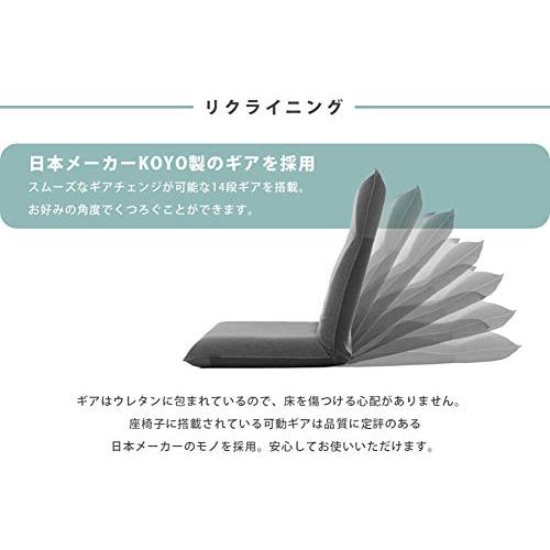 JUKA ジュカ 日本製 座椅子 ハイバック コンパクト リクライニング ダリアンインディゴブルー A1116ｒ-626DBL｜sterham0021｜02