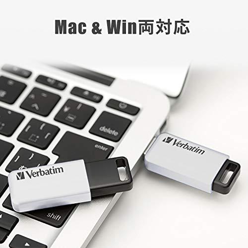 Verbatim バーベイタム USBメモリ 128GB USB3.1(Gen1) スライド式 ストラップホール付き ホワイト USBSLM128GWV1｜sterham0021｜04