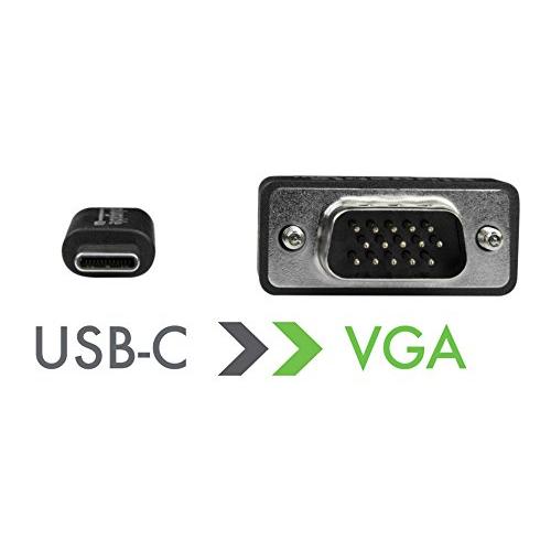 Plugable USB-C - VGA 変換アダプターケーブル 1.8m 1920x1200 60Hz までに対応 Thunderbolt 3 対応システム、MacBook Pro、Windows、Chromebook、iPad Pro、Del｜sterham0021｜02