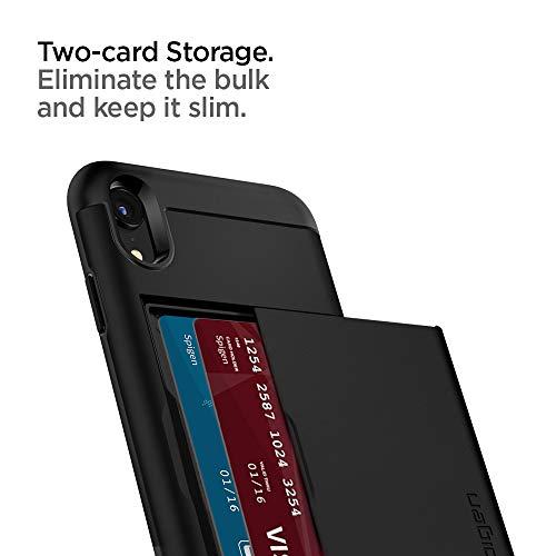 Spigen iPhone XR ケース 6.1インチ 対応 ICカード収納 2枚 耐衝撃 衝撃吸収 MIL規格取得 シュピゲン スリム・アーマー CS 064CS24882 (ブラック)｜sterham0021｜02