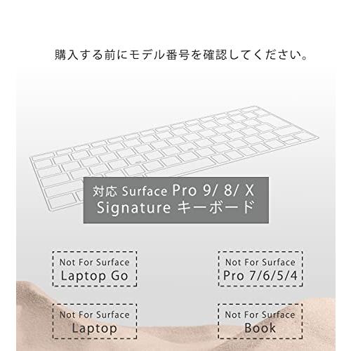 Surface Pro 9 / Pro 8 / Pro X Signature キーボード 専用 キーボードカバー「内蔵スリムペン2収納トレイ」付き JIS 日本語配列 TPU 材料 高い透明感 保護カバ｜sterham0021｜02