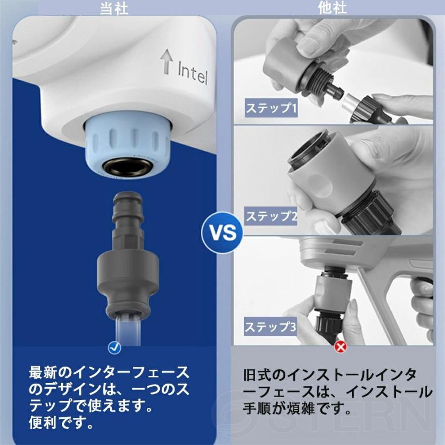 高圧洗浄機 コードレス 充電式 大容量バッテリー 静音 サイレント 高性能 パワフル お手軽 簡単 電動工具 温水可用 塩害対策 油汚れ洗浄力  ベランダ PSE認証