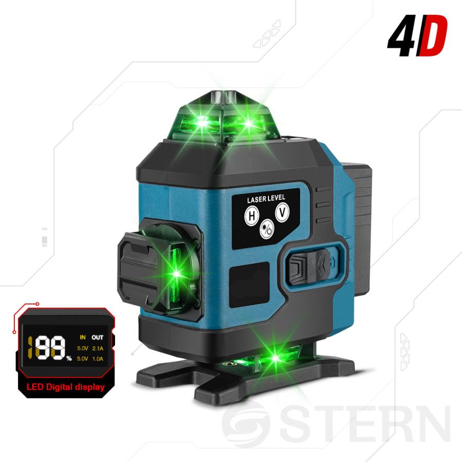 レーザー墨出し器 水平器 4x360°グリーンレーザー 16ライン 高 レーザー墨出し器 水平器 4x360°グリーンレーザー 16ライン 高