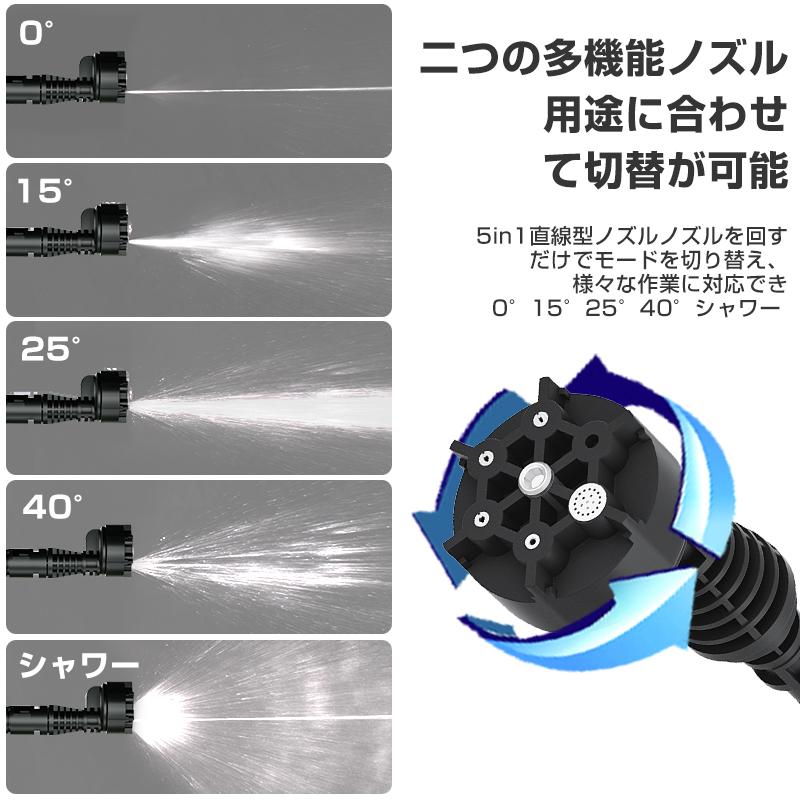 高圧洗浄機 コードレス 充電式 6in1ノズル 最大吐出圧力8mpa 高圧洗浄機 コードレス 充電式 6in1ノズル 最大吐出圧力8mpa