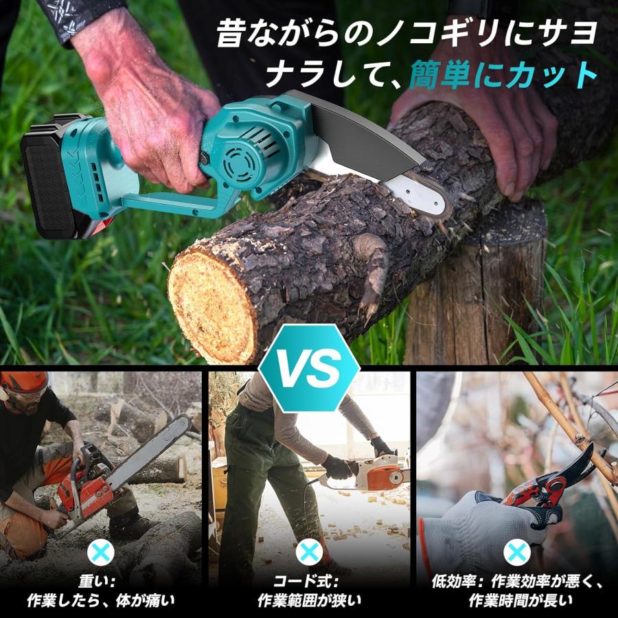 チェーンソー 充電式 ハンディチェーンソー ミニ ちえんそー 6 チェーンソー 充電式 ハンディチェーンソー ミニ ちえんそー 6