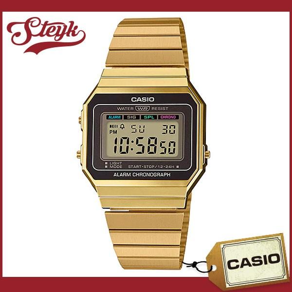 CASIO A-700WG-9A カシオ 腕時計 デジタル STANDARD　スタンダード メンズ ブラック　ゴールド