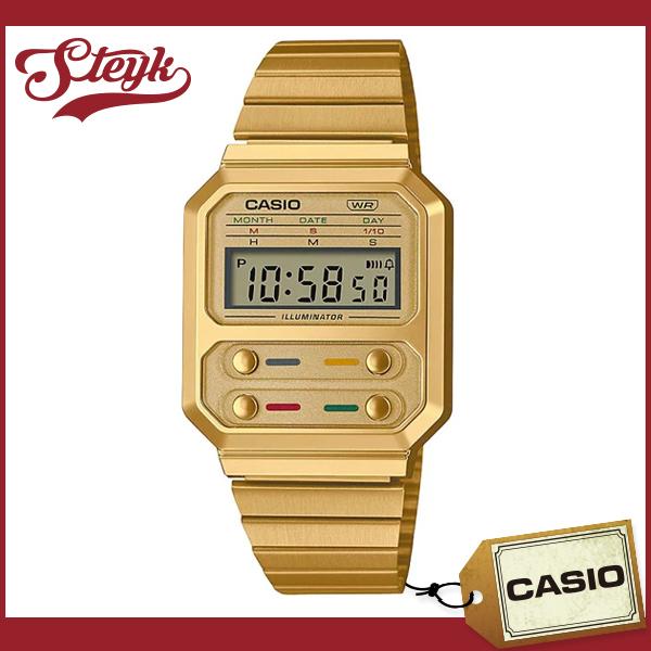 CASIO A100WEG-9A カシオ 腕時計 デジタル スタンダード メンズ ゴールド｜steyk