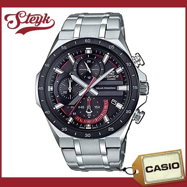 CASIO EQS-920DB-1A カシオ 腕時計 アナログ エディフィス EDIFICE タフソーラー メンズ ブラック シルバー｜steyk