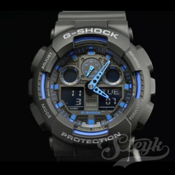 ぷ*ち様 新品未使用 G-SHOCK 腕時計GA-100-1A2ER G-SHOCK CASIO GA-100-1A2 カシオ 腕時計 Gショック アナデジ