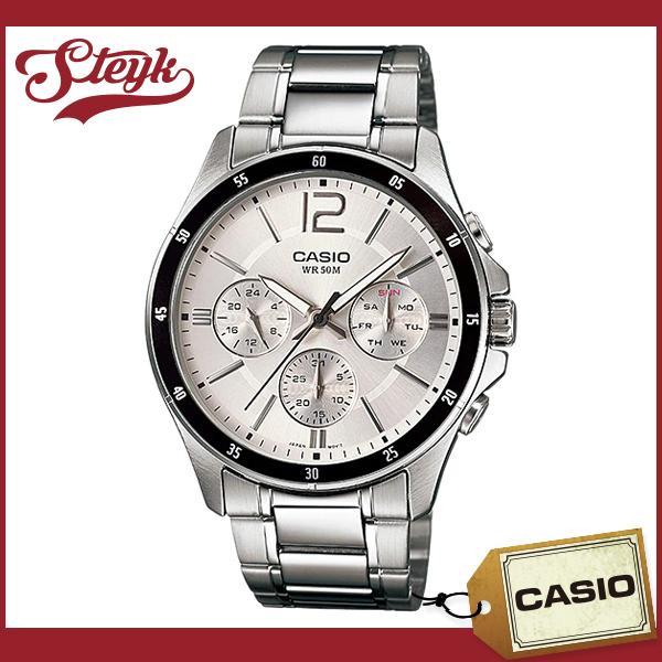 CASIO MTP-1374D-7A カシオ 腕時計 アナログ スタンダード メンズ シルバー｜steyk