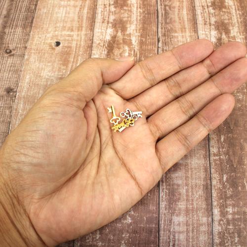 チャーム パーツ 鍵 KEY キー 10個 ハンドメイドパーツ 小さなチャーム