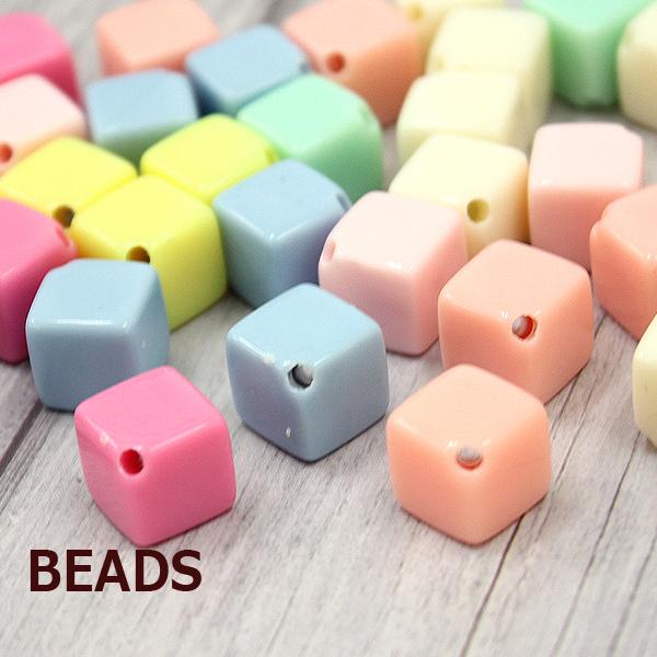 カラフルフェアリービーズ 立方体型 キューブ スクウェア 100g