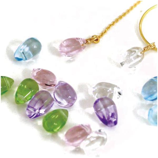 ドロップ ビーズ しずく型 雫 シンプル 小さめ チャーム パーツ 10個