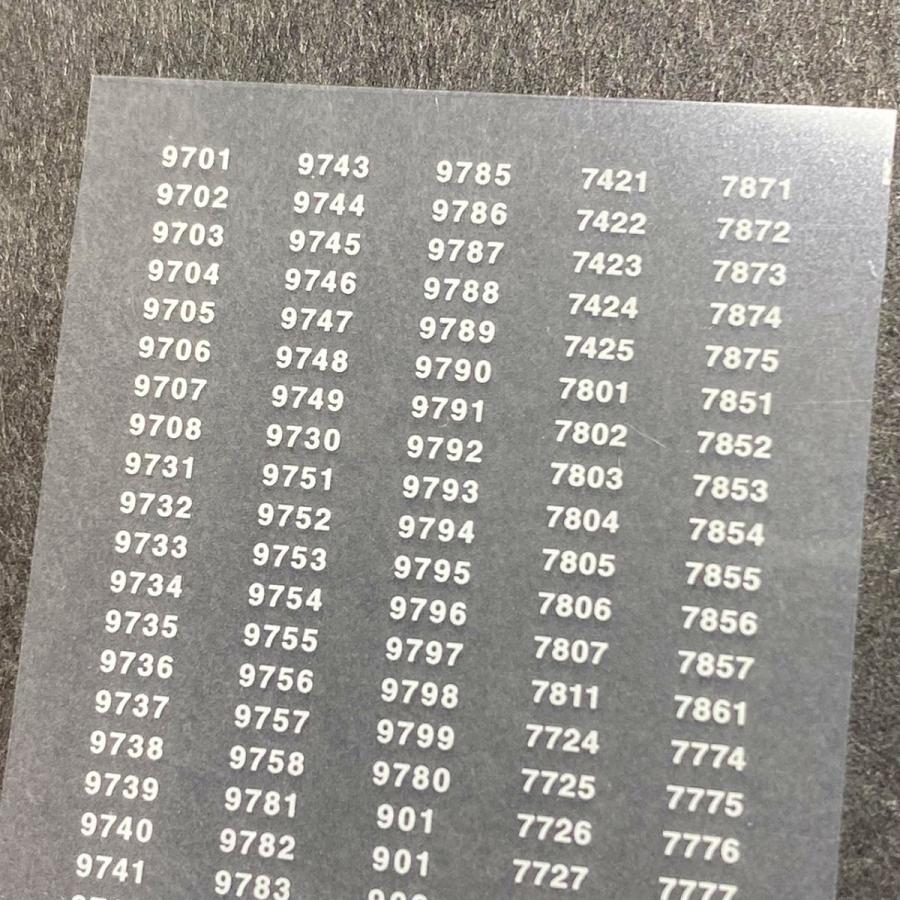 多摩の9000系/7000系(新書体)前面車番インレタ(Nゲージ) : 世田谷車両