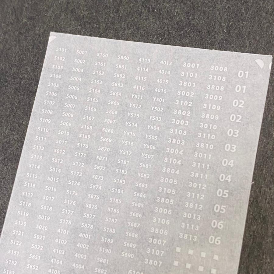 5000系列前面車番インレタ(Nゲージ) : 世田谷車両 Yahoo!店 - 通販