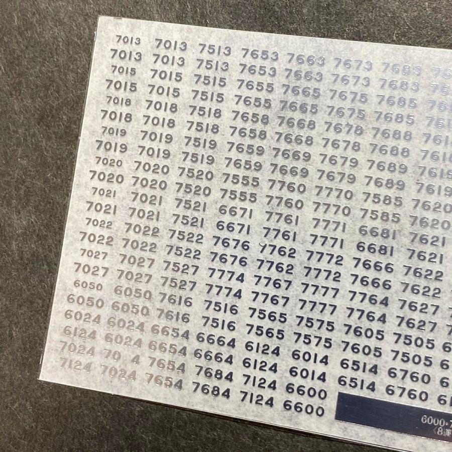 6000・7000系前面/側面車番III（8連・4連・その他篇）(Nゲージ