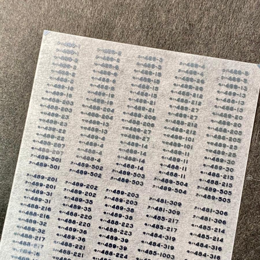 メタリック車番インレタ 485系 4系 最新デザインの 4系