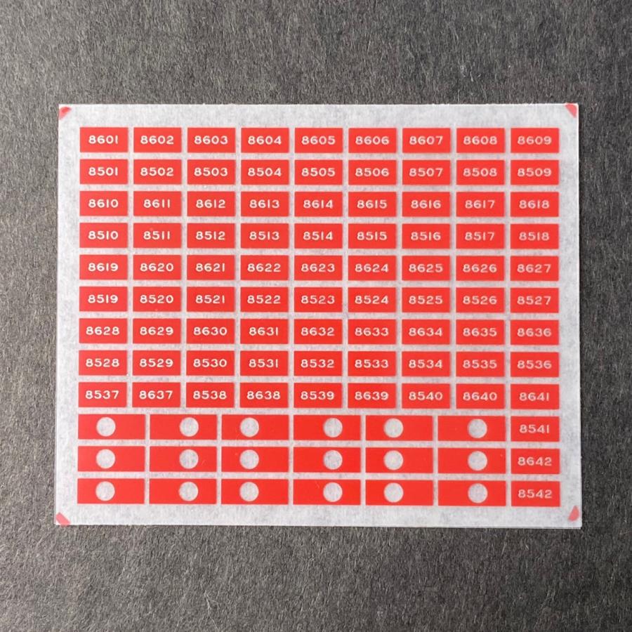 8500系前面帯車番A(銀文字)/B(白文字) 各色ご選択(Nゲージ) : 世田谷