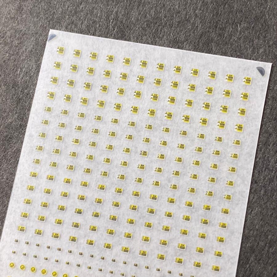 汎用床下標記インレタ(感電注意)(Nゲージ) : 世田谷車両 Yahoo!店