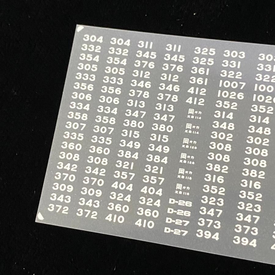 国鉄車番標記1(1/80スケール) : 世田谷車両 Yahoo!店 - 通販 - Yahoo