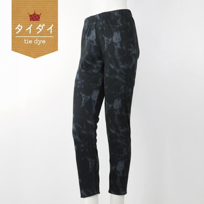 レギンス 裏起毛 パンツ ブラック ネイビー デニム 千鳥 タイダイ 千鳥 グレンチェック タータンチェック フラワー 送料無料 レディース M L LL |  | 12