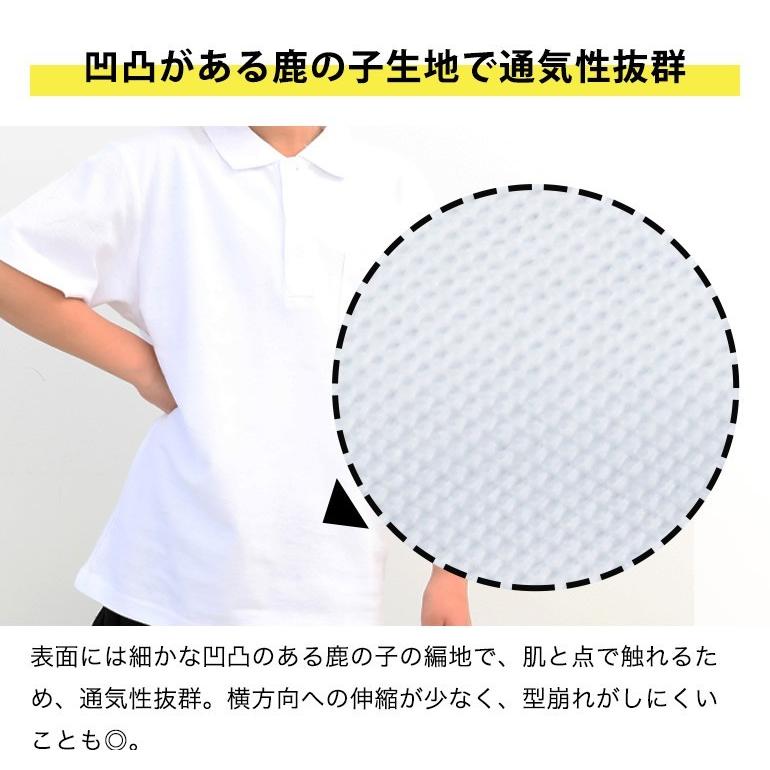 スクール ポロシャツ 白 吸汗 速乾 半袖 制服 小学校 小学生 ポロ 男の子 |  | 07