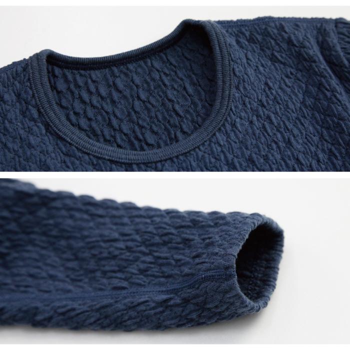 ひだまり チョモランマ 8848 健康肌着 紳士 長袖丸首シャツ ズボン下 婦人 長袖丸首インナー タイツ ネービー M L LL 暖か肌着 消臭 抗菌防臭 保温 防寒 日本製 | ひだまり | 12