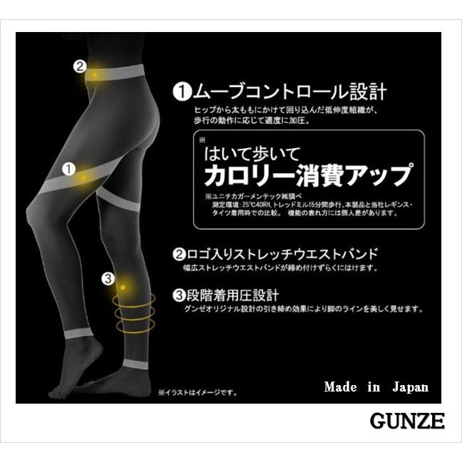 GUNZE（グンゼ） RIZAP 着圧レギンス 10分丈 80デニール