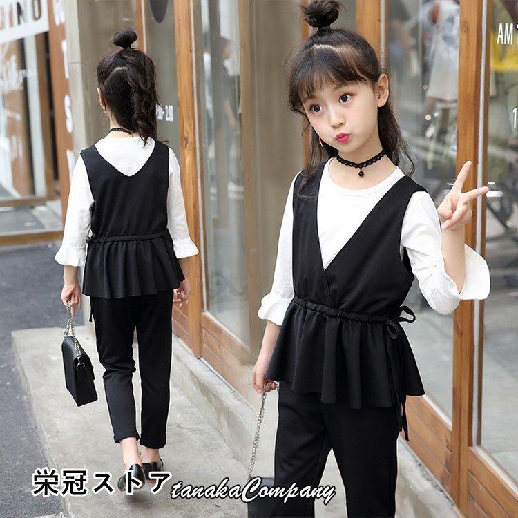全品送料0円 パンツスーツ 女の子 入学式 卒業式 服 女の子 かっこいい 韓国 子供服 女の子 黒 春 セットアップ キッズ 発表会 スーツ パンツ ベスト 3点セット スーツ ブレザー サイズ 110 Www Theopengate Org Il