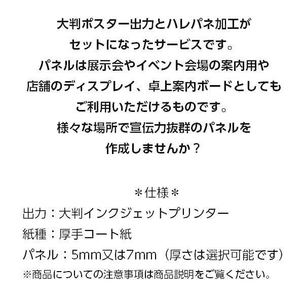 大判ポスター出力とパネル加工 ハレパネ加工 大判インクジェット出力