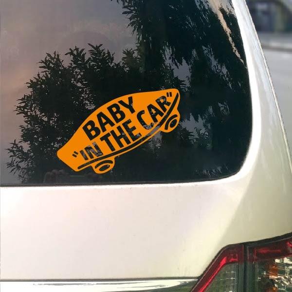 【全12色】 VANS風 BABY IN THE CAR ベビーインカー Bタイプ｜sticker-town｜12