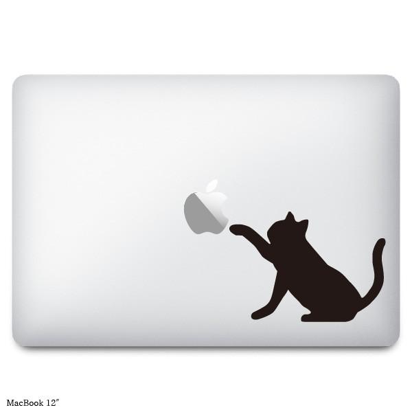 MacBookステッカー スキンシール 黒猫 "blackcat" 2｜sticker-town