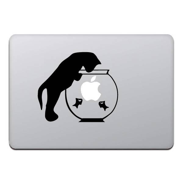 MacBookステッカー スキンシール 猫と金魚鉢 "cat and goldfish bowl"｜sticker-town｜03