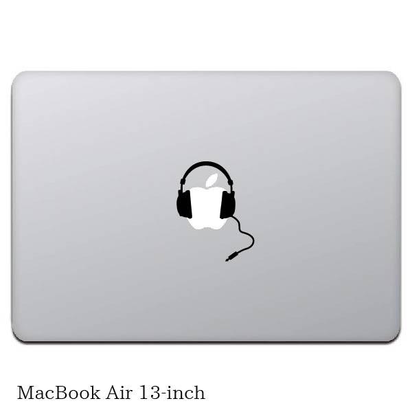MacBookステッカー スキンシール ヘッドフォン2 "headphone2" MacBook Air11/13 Pro13/15｜sticker-town｜02