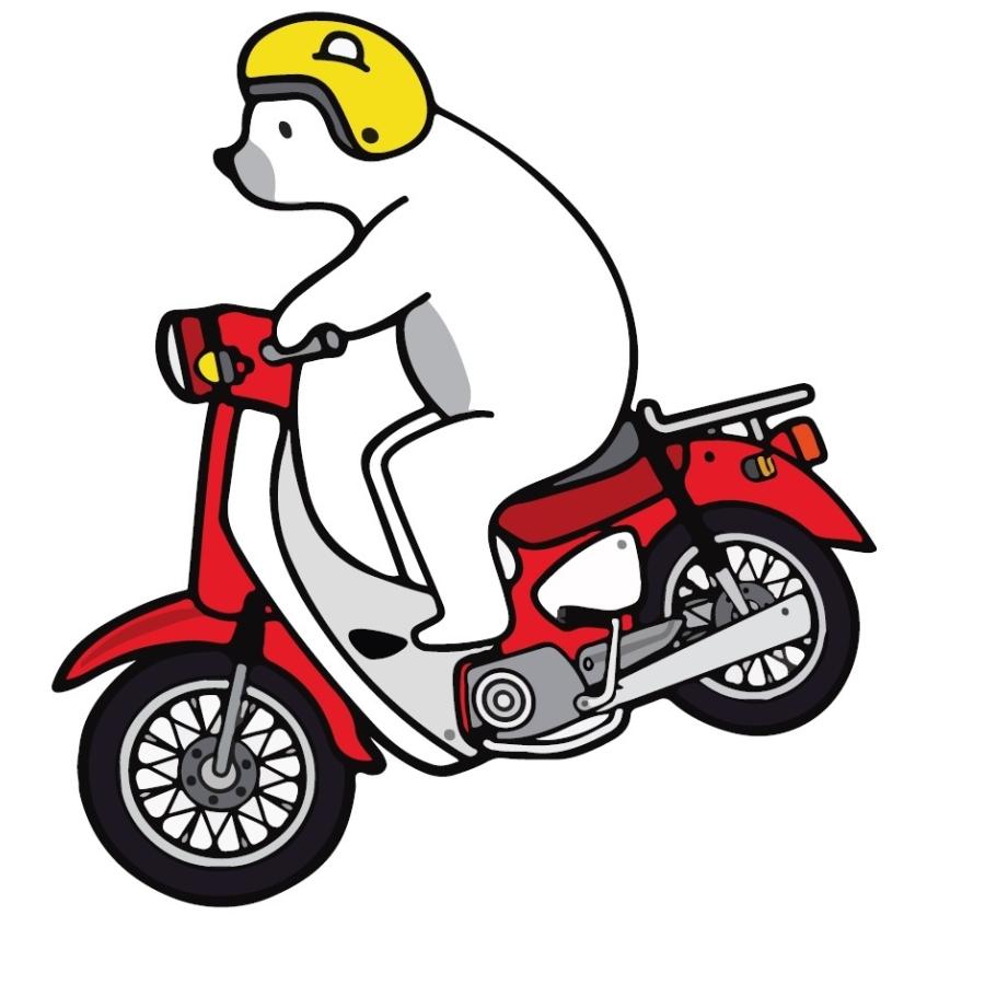 スーパーカブ ステッカー クマ シール SuperCub Sticker Seal スーパーカブ ステッカー クマ シール SuperCub Sticker Seal