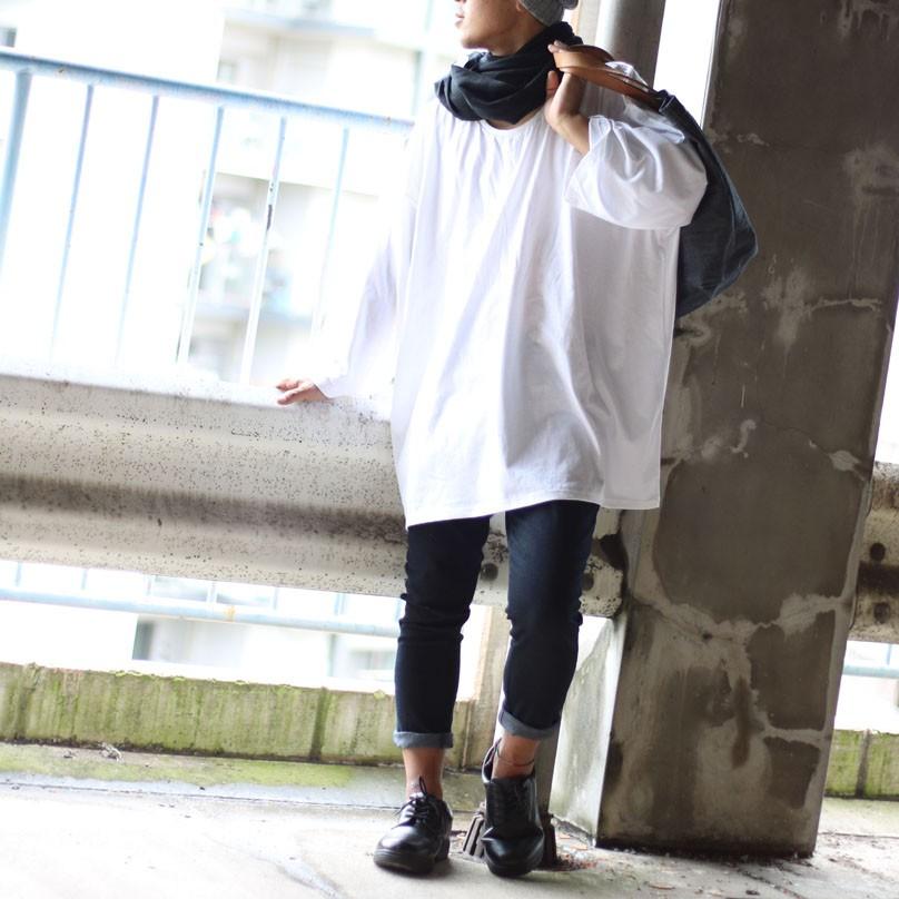 ロングタウン　ビッグシルエットTシャツ　でかT 大人のロゴT】ビッグロゴワイドシルエットロングTシャツ