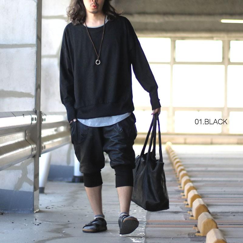 ユニセックス ドルマン Tシャツ ロングリブ ロンT 長袖 オーバーサイズ