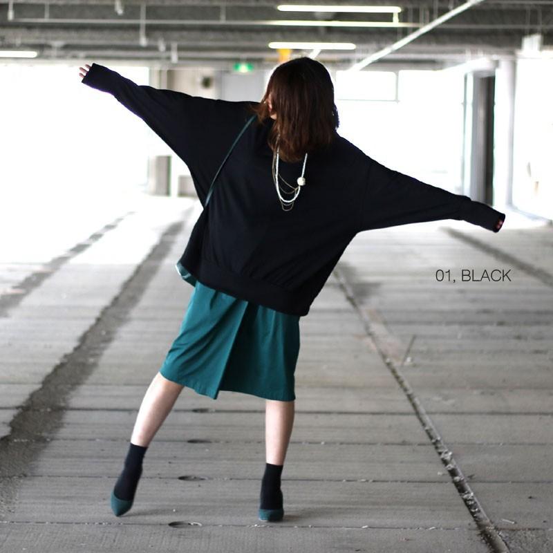 ユニセックス ドルマン Tシャツ ロングリブ ロンT 長袖 オーバーサイズ