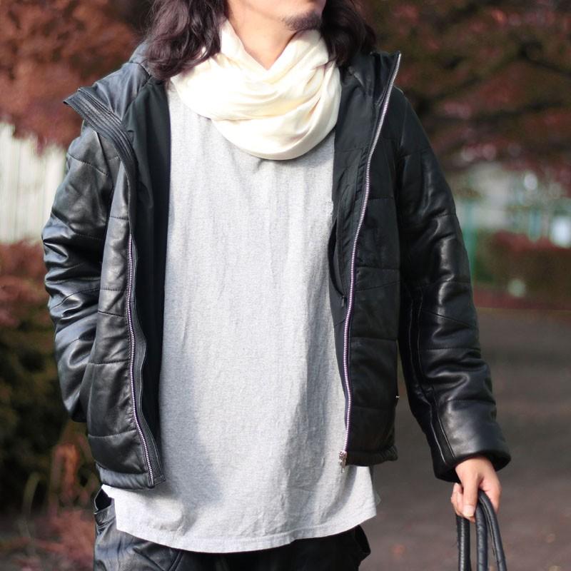 WORCA GEORGE ライダース メンズ パーカー 本革 フード レザー